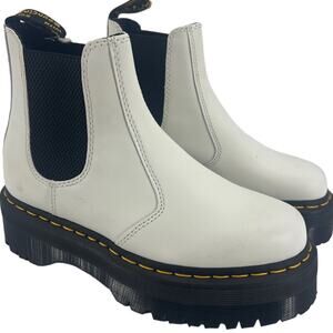 Dr. Martens White Ankle Boots